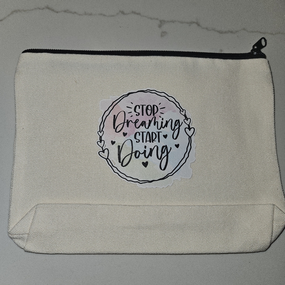 Multi purpose canvas pouch Custom Graphic 5 for $25 or 1 For $8